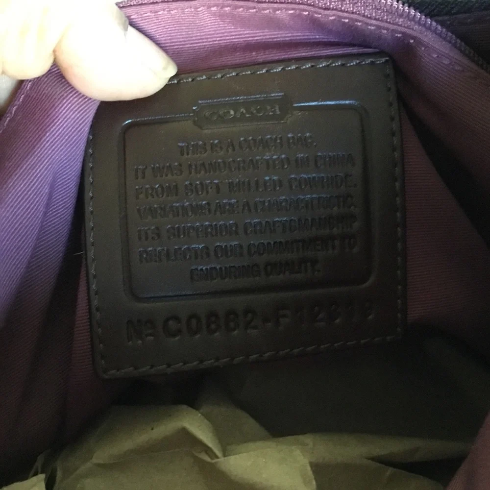 Coach Dark Brown Pebbled Leather Messenger Bag